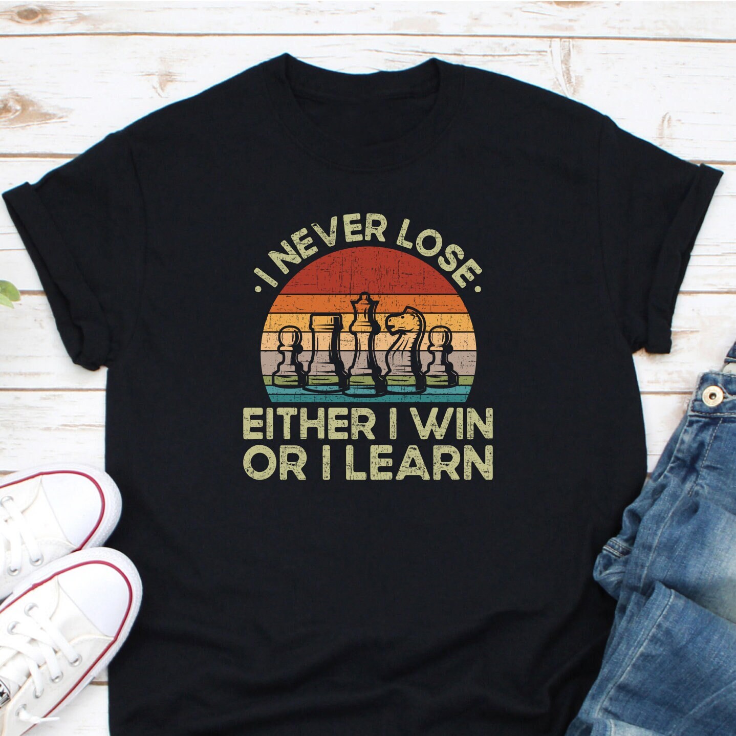 I Never Lose I Either Win Or Learn Chess Player T-Shirt Unisex T