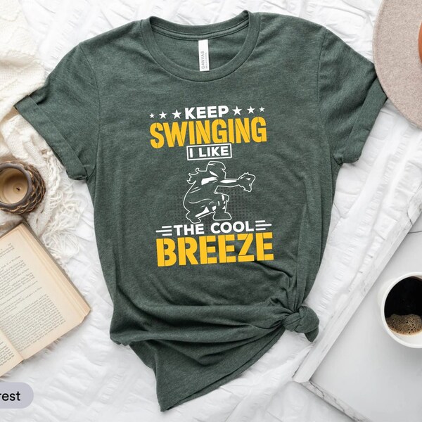 Keep Swinging I Like The Cool Breeze Shirt, Softball Fan Shirt, Softball Spieler Shirt, Softball Game Day Shirt, Softball Coach Shirt