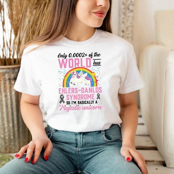 2% Of The World Has Ehlers Danlos Syndrome Unicorn Tshirt 2% Of The World Has Ehlers Danlos Syndrome Unicorn Tshirt