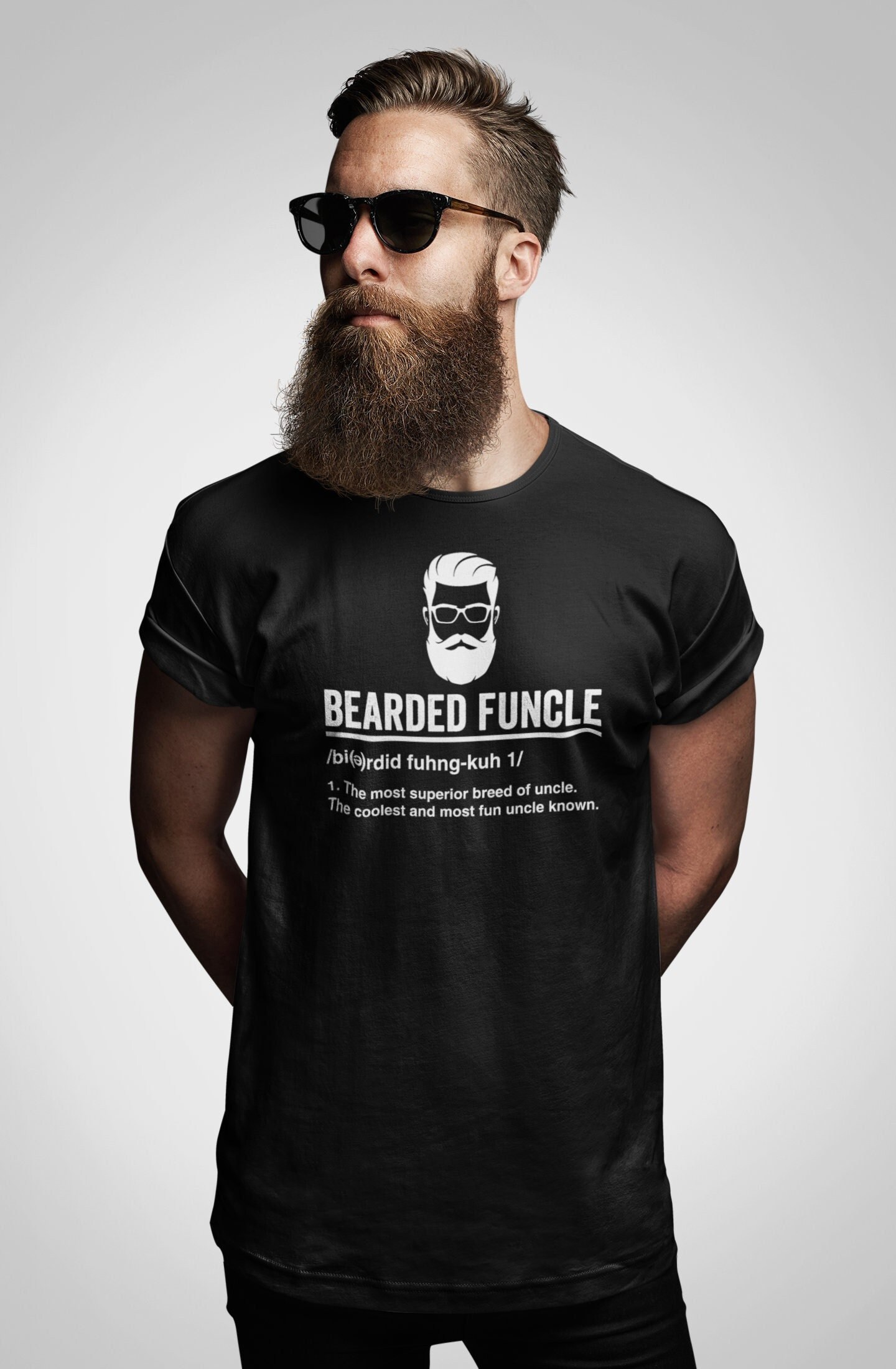 Mens Bearded Funcle Shirt Funny Bald Uncle Definition T-Shirt Mens Bearded Funcle Shirt Funny Bald Uncle Definition T-Shirt