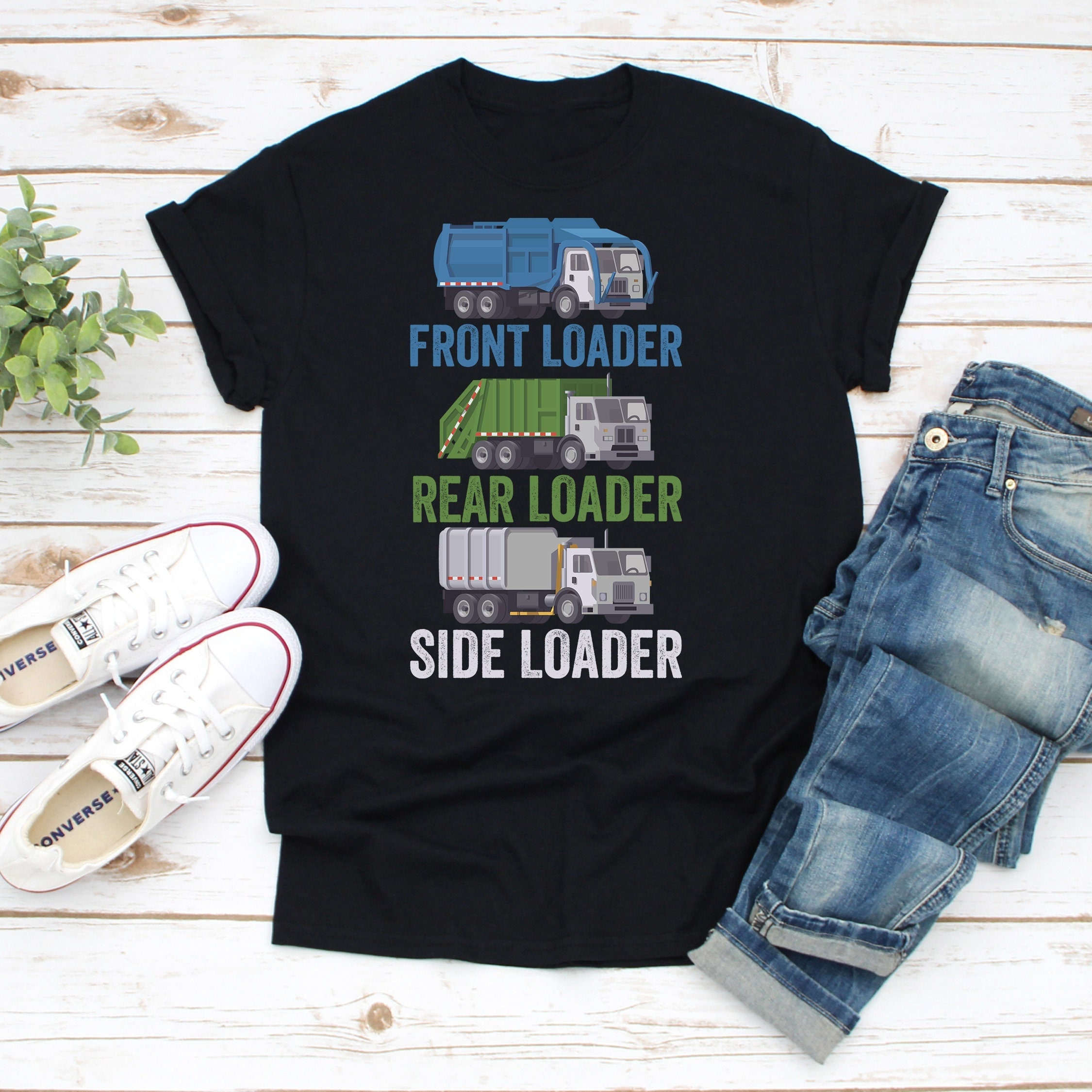 Front Loader Read Loader Side Loader Shirt Recycling Trash Etsy Australia