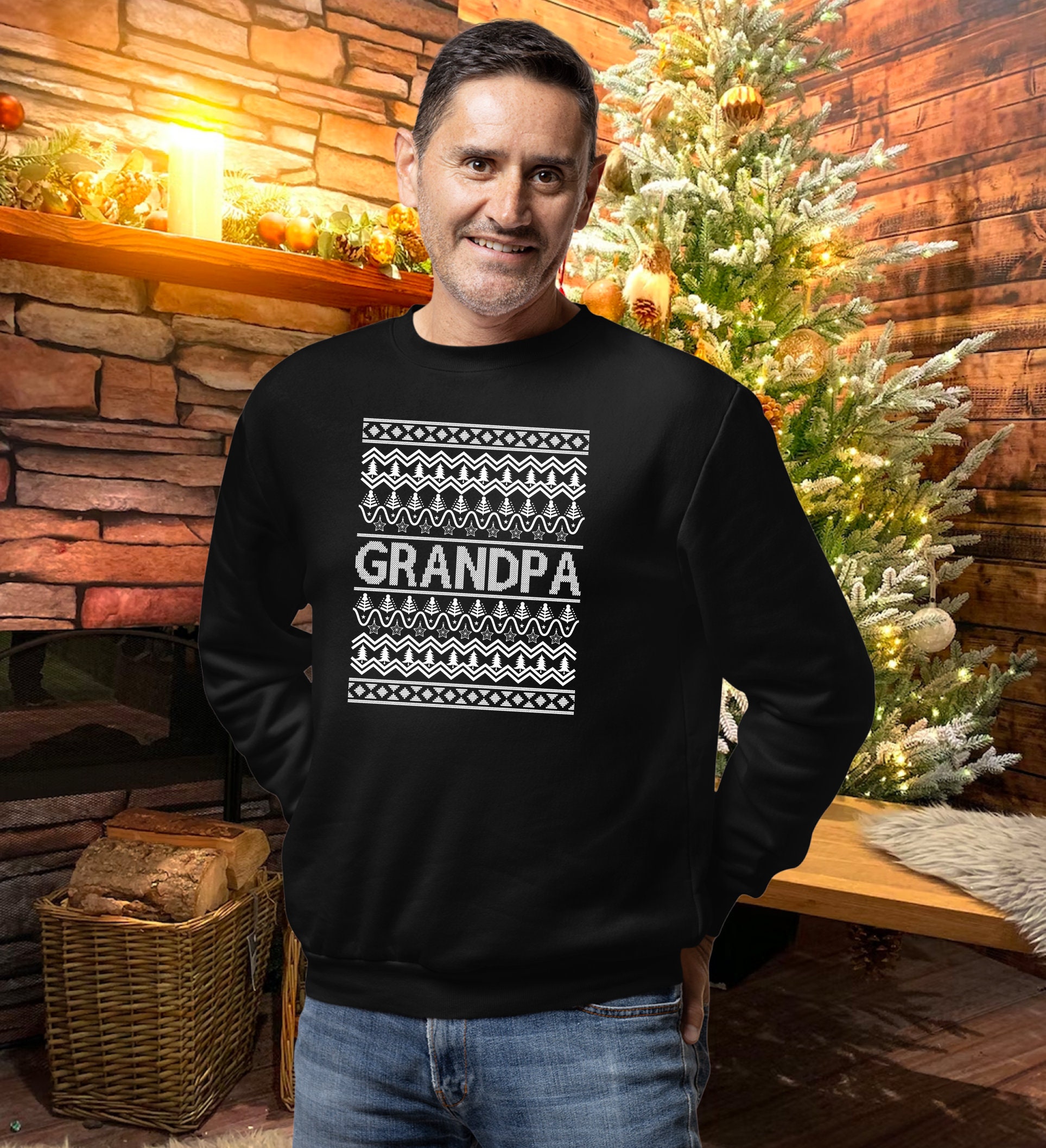 Grandpa Matching Christmas Sweater Grandpa Ugly Christmas Sweater