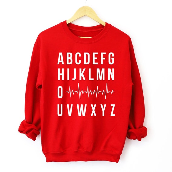 Ecg Nurse Alphabet Hearbeat Nurse Ugly Christmas Pajama T-Shirt Ecg Nurse Alphabet Hearbeat Nurse Ugly Christmas Pajama T-Shirt