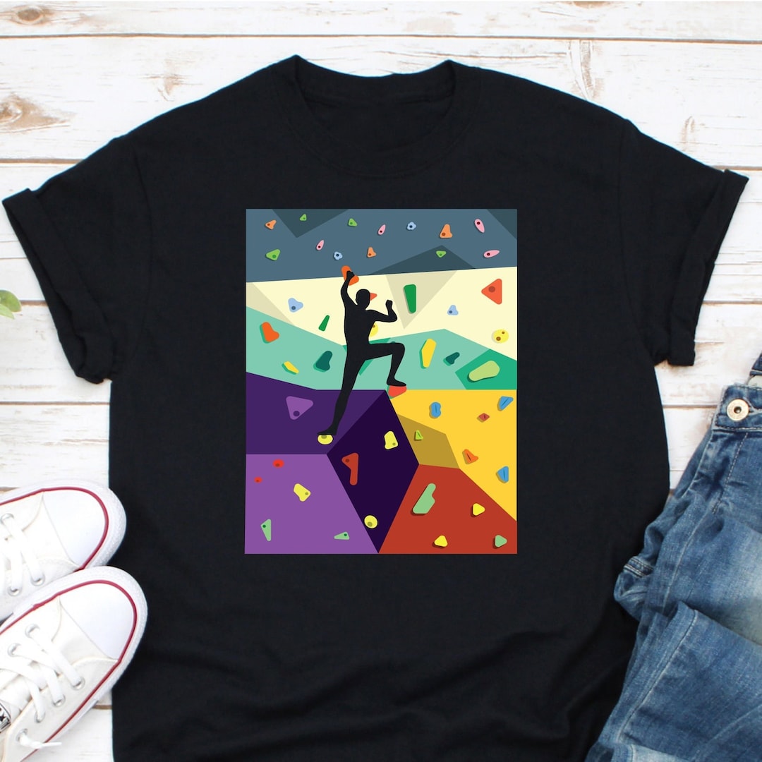 Wall Climbing Shirt, Indoor Rock Climber Shirt, Rock Climbing Shirt
