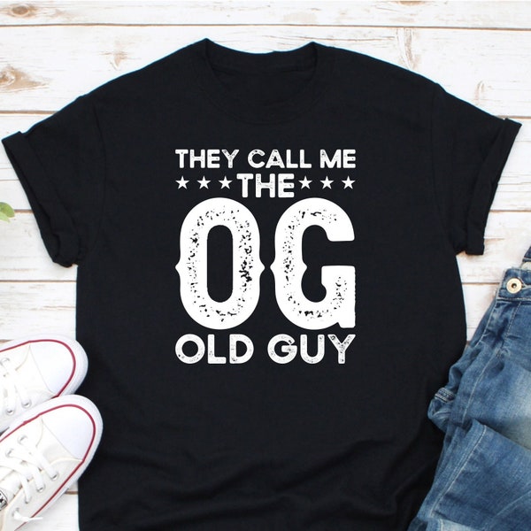 Ze noemen me de oude man shirt, old age gag cadeau, oudere verjaardag shirt, ouder worden shirt, verjaardag gag cadeau, grijs haar shirt, veroudering shirt