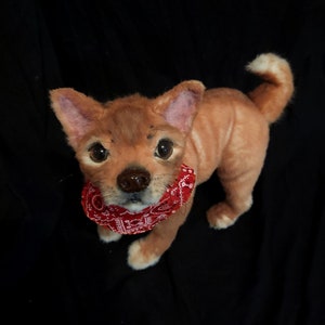 Memory custom dog sculpture juguete  peluche de cachorro chihuahua, juguete, perro articulado, retrato de réplica de animal de juguete real