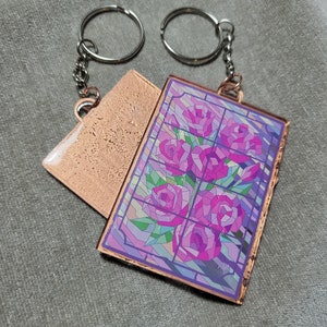 Faux Stained Glass Keychains - Etsy