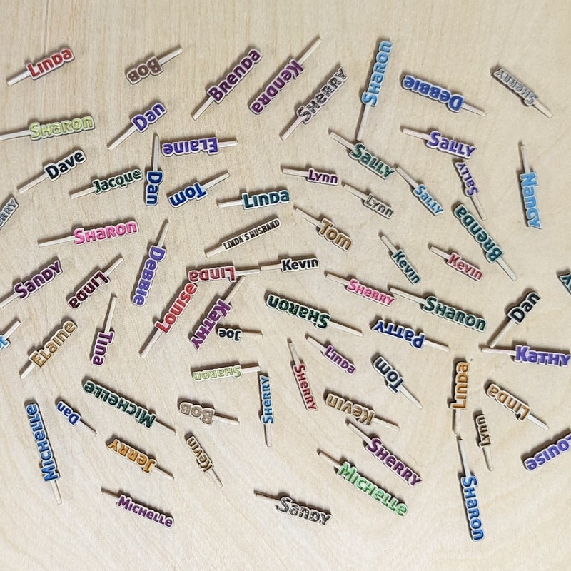 (A set of 3pcs )Personalized Names, Cribbage board pegs