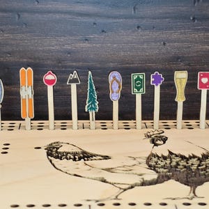 Fun shaped Cribbage board pegs