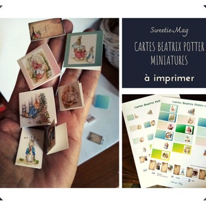 Beatrix Potter Miniaturkarten zum Ausdrucken – PDF 2 Größen – Druckbare Minikarten