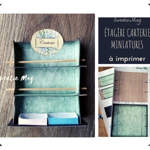 étagère carterie miniature DIY ,  à imprimer en PDF