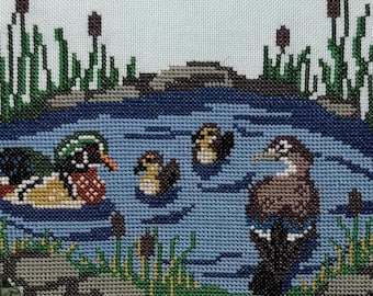 Ente Sampler Kreuzstich PDF Stickvorlage