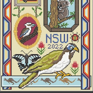 Australian Sampler Cross-Stitch Pattern PDF