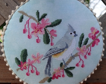 Tufted Titmouse Cross-Stitch Pattern PDF