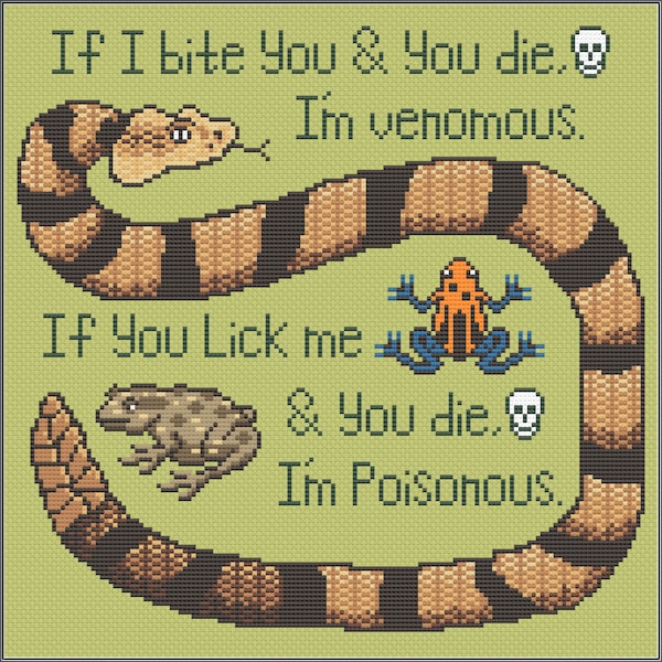 Venom & Poison PDF Cross-Stitch Pattern