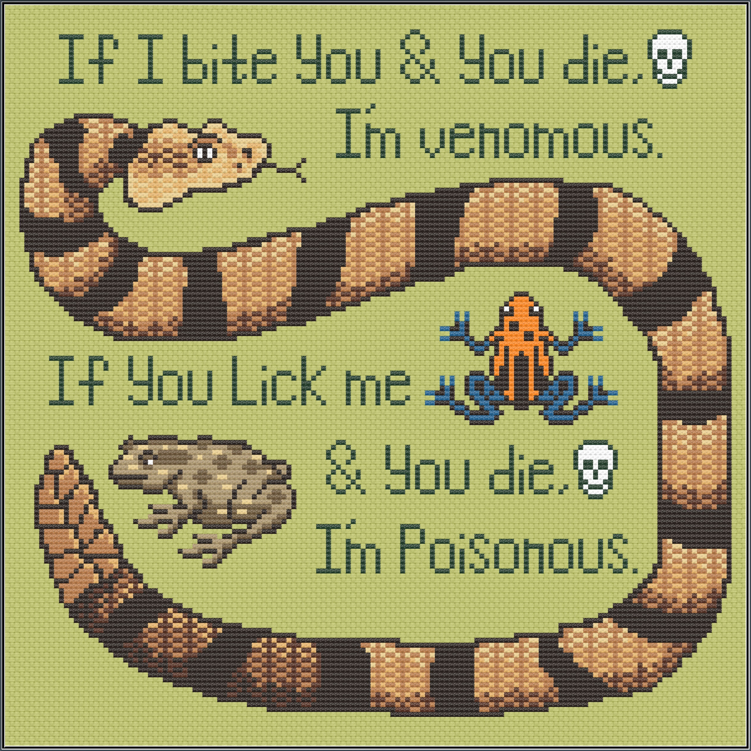 Venom & Poison PDF Cross-Stitch Pattern