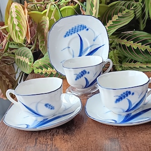 Vintage: Nikko Ironstone, Double Phoenix, Teacup and Saucer Set, Fine China, Square, Made in Japan