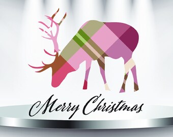 Merry Christmas Buck SVG PNG JPG dxf for sublimation Deer Hunting