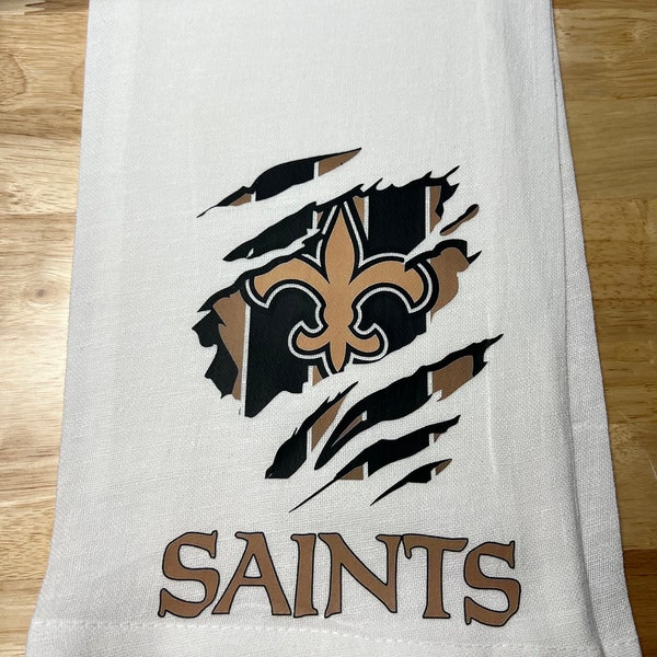 Saints flour sack hand towel custom made nfl football