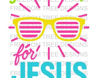 Shine Bright For Jesus Matthew 5:16 v3 Sublimation Design VBS, Church Camp, Kids Camp, Children's Church,