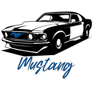 Ford Mustang Blue SVG PNG JPG for sublimation