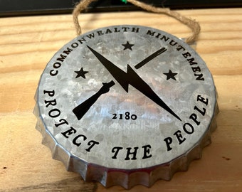 Soda Bottlecap wall art decor - Nuka Cola, Caps, Sign, Videogame, fiber laser, laser engraved,