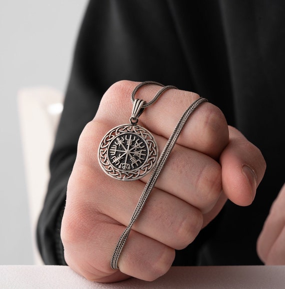 Sterling Silver Viking Necklace • Nordic Celtic Pendant