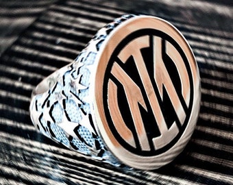 Anello con sigillo Inter Milan Milano Italia sport squadra anello fan ring