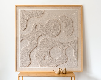 Framed Textile Wall Art: Japandi Style Tapestry