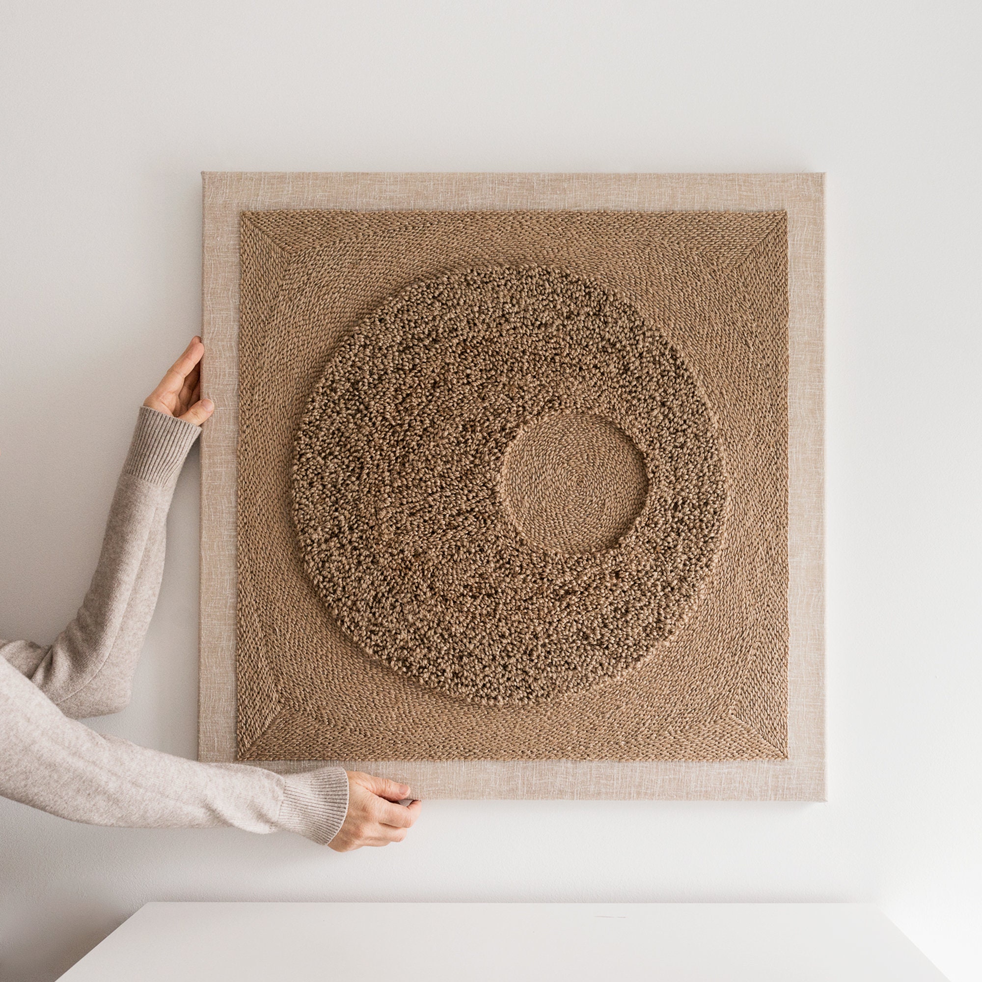 Gallery Detail: Modern Textile Wall Art Decor Monochromatic Wall Hanging Nature