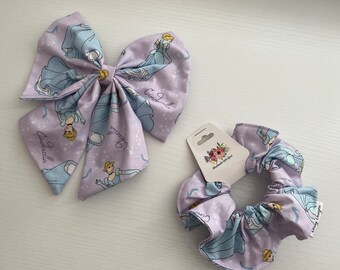 Cinderella Bow and scrunchie set