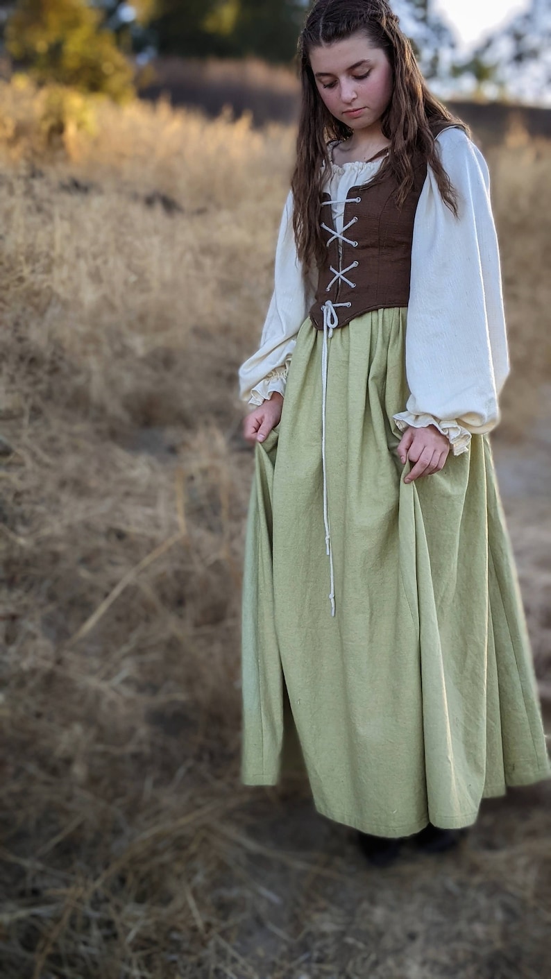 17th Century Linen Peasant Dress Custom Made Milk Maid Dress Corset Il 794xN.4292990416 Ckgv