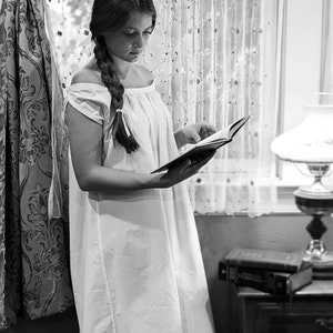 White cotton chemise/shift made to order/victorian chemise/shift/nightgown/historical undergarment