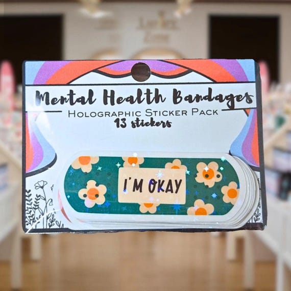 Emotional Support Sticker Pack: Therapy Affirmations - Mental Health Decals, Self Care Reminder