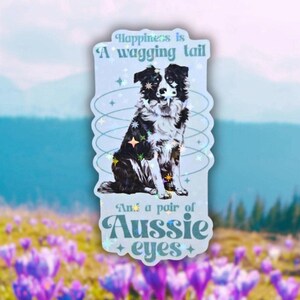 Pegatina de perro australiano: diseño holográfico de estrella, vinilo impermeable / varios tamaños, resistente a los arañazos / regalo para amantes de las mascotas