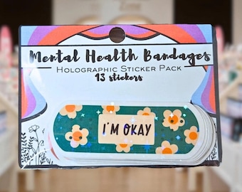 Paquete de pegatinas de apoyo emocional: afirmaciones para la terapia - pegatinas de salud mental, recordatorio de autocuidado