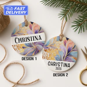 Custom Name Ornament, Personalized Christmas Decoration, Unique Gift Idea, Holiday Tree Decor, Keepsake for Family, Colorful Design