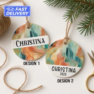 Personalized Ornaments Custom Name Ornament Unique Gift for Christmas Tree Decoration Made in 2024 Perfect for Holidays