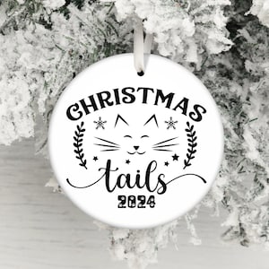 Funny Christmas Ornament 2024, Cat Christmas Ornament, Cute Holiday Decoration, Pet Lover Christmas Decor, Winter Festive Ornament