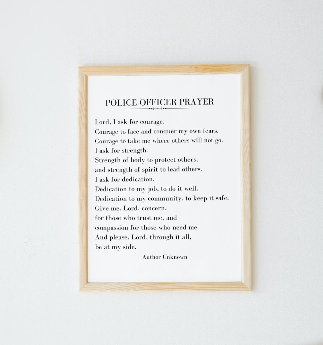 Police Officer Prayer, Police Officer Gift, Police Gift, Police Gifts, Police Graduation, Law ...