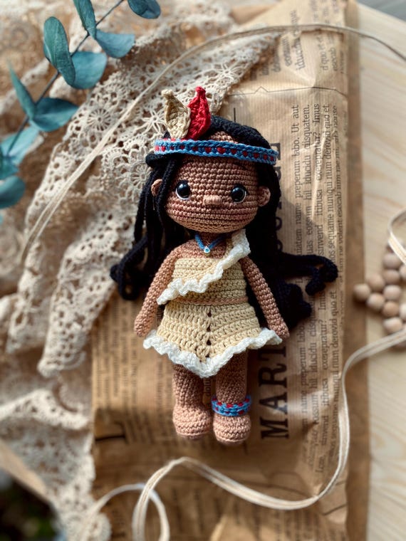 Pocahontas Doll Crochet Pattern | Amigurumi PDF, Intermediate Level