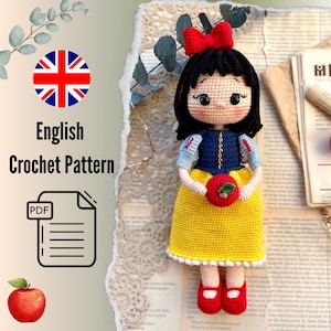Modèle anglais de poupée Amigurumi Mina