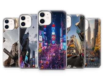 Funda para teléfono con diseño de Nueva York, ciudad de EE. UU., funda de viaje para iPhone 17 Pro, 16, 15, 14, 13, 12, Samsung S26, S25, S24, S23Fe, A16, A56, Pixel 10, 9Pro