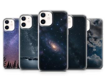 Custodia per telefono Space Galaxy Celestial Cover per iPhone 17Pro, 16, 15, 14, 13, 12, Samsung S26, S25Fe, S24, S23, A16, A26, A56, Pixel 10, 9Pro
