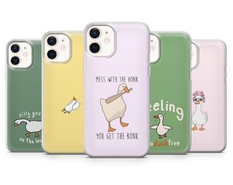Silly Goose Phone Case Duck Funny Meme Cute Cover for iPhone 17Pro, 16, 15, 14,13,12, Samsung S26, S25, S24, S23Fe, A16,A26,A56, Pixel 10, 9