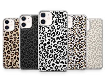 Funda para teléfono con estampado de leopardo color canela, funda moderna y atractiva para iPhone 17 Pro, 16, 15, 14, 13, 12, Samsung S26, S25, S24, S23, A16, A26, A56, Pixel 10, 9