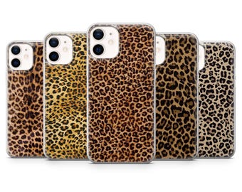Telefoonhoesje met luipaardprint schattig trendy hoes voor iPhone 17Pro, 16, 15, 14, 13, 12, Samsung S25, S24, S23Fe, S22, A16, A26, A56, Pixel 10, 9Pro