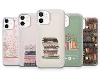 Book Phone Case Literature Reading Cover for iPhone 17Pro, 16, 15, 14, 13, 12, Samsung S26, S25Fe, S24Fe, S23, A16, A26, A56, Pixel 10, 9