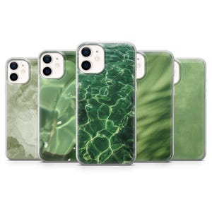 Custodia per telefono verde salvia, estetica minimalista, per iPhone 16e, 15 Plus, 14, 13, 12, Samsung S25, S24, S23, S22, A16, A55, A35, Pixel 9Pro, 8A