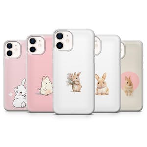 Bunny Phone Case Cute Rabbit Trendy Kawaii Cover for iPhone 16e, 15, 14, 13,12, Samsung S25, S24, S23, S22, A16, A55, A35, Pixel 9Pro, 8A, 7